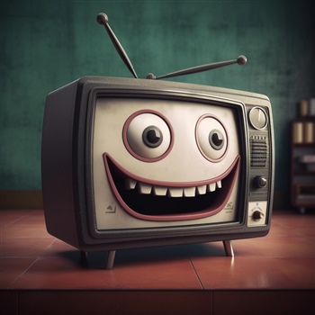 Televisor sonriente y animado