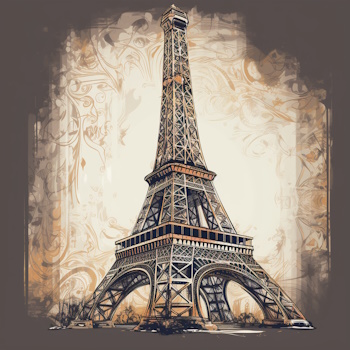 Ilustración estilizada de la Torre Eiffel