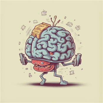 Cerebro con pesas, activo e incansable