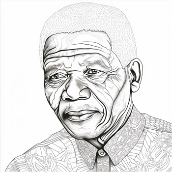 Dibujo de Nelson Mandela