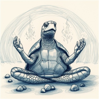 Tortuga meditando, técnica emocional